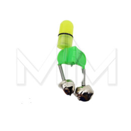 002 Двойной пластиковый колокольчик со светодиодом для рыбалки